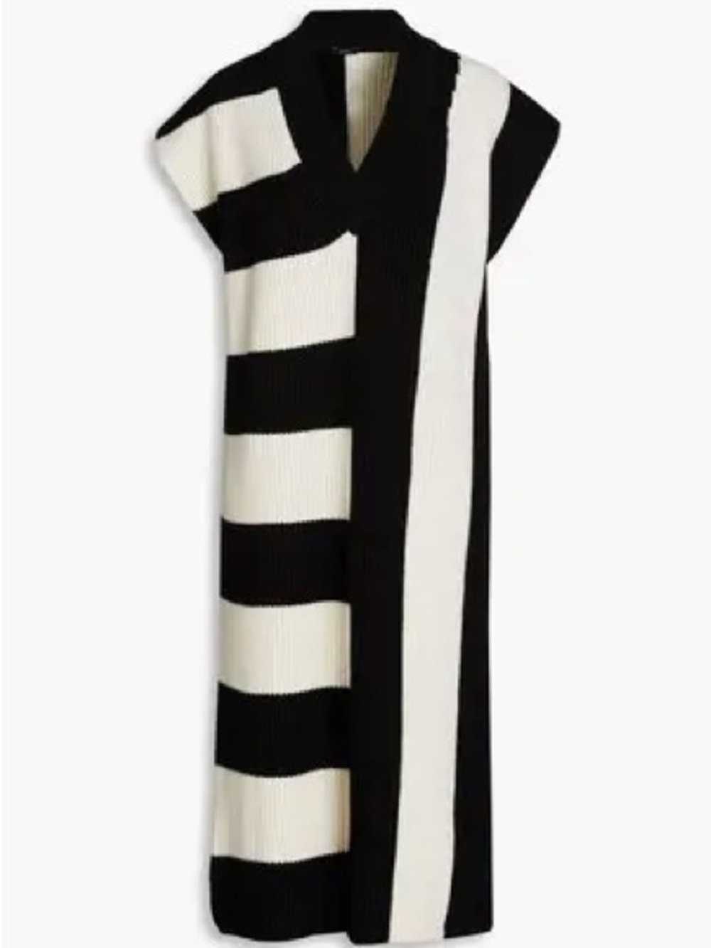 Joseph Striped Ribbed
Merino Wool Midi Dress